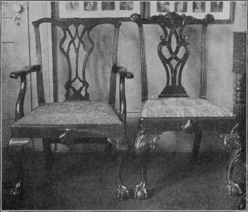 CHIPPENDALE CHAIRS.