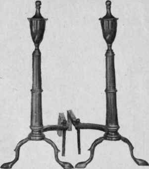 Brass Andirons, 1700 1800.