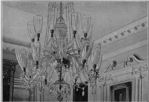 Glass Chandelier for Candles, 1760.