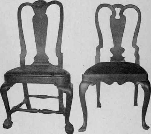 Illus. 152 and Illus. 153. Dutch Chairs, about 1740.