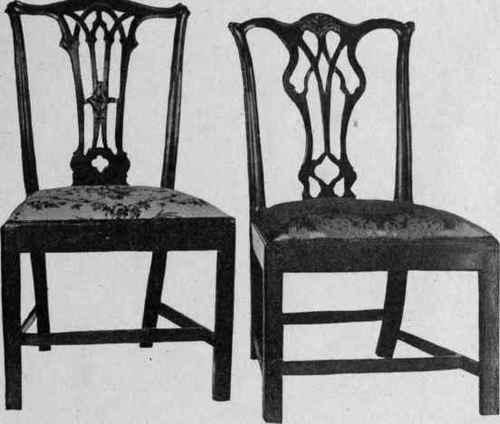 Illus. 171 and Illus. 72.   Chippendale Chairs.