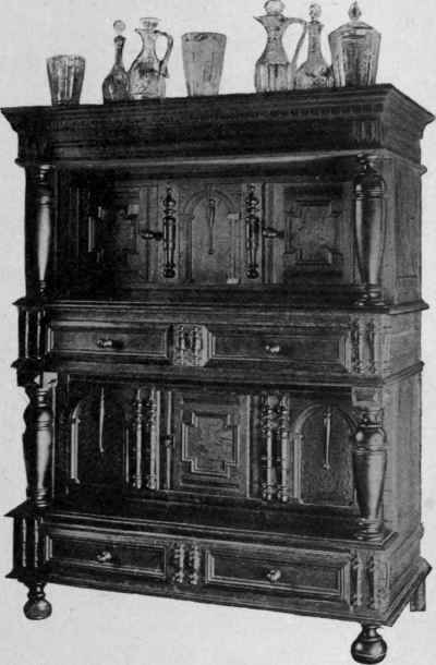 Press Cupboard, about 1650.