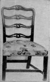 Interlacing Ladder back, Stitched up Seat.