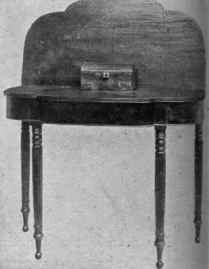 Philadelphia Sheraton Card Table, Sprung Front, Reeded Legs.