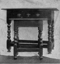 Philadelphia Turned Walnut Table and Joint Stool, C. 1695, Ball and Vase Turning, Stuart Influence.