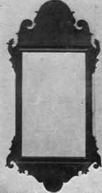 Plain Mahogany Fretted Mirror Frame.