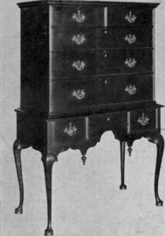 Q. A. Cabriole Leg and Club Foot Highboy.