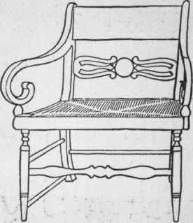 Roll Arm, Rush Bottom Chair.