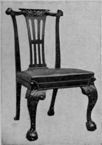 Swept Whorl Top rail, Vertically PiercedSplat,Carved Cresting of Knees Early.