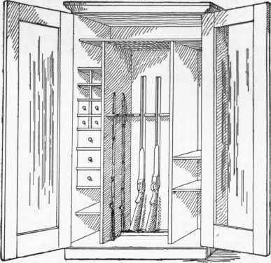 Cabinet For Guns Fishing Rods Etc 342