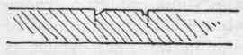 Fig. 110. Section of Board notched for grooving with Saw.