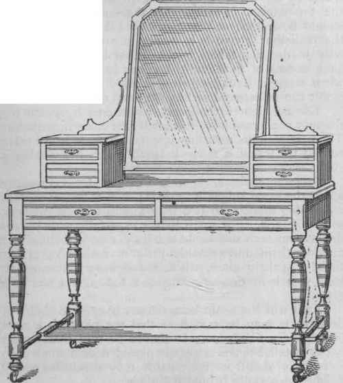 Fig. 201.   Toilet Table, with Brackets supporting Glass.