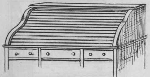 Fig. 213. Top of Writing desk with Tambour Fall.