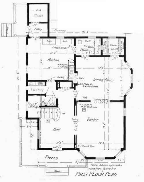 Floor And Framing Plans For W A Sylvester s House  68