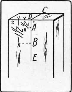 Fig. 128. Lay out of joint of upper stretcher with leg .