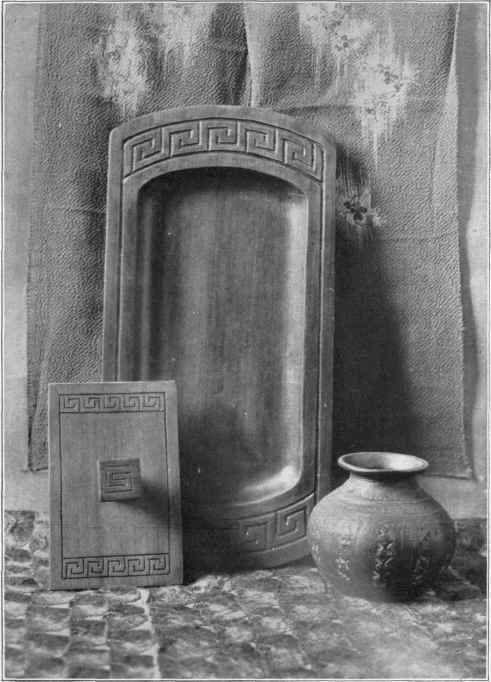 Fig. 181. Rolling blotter holder and tray.