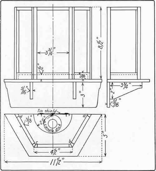 Fig. 202. Working drawing of lantern shown in Fig. 198.