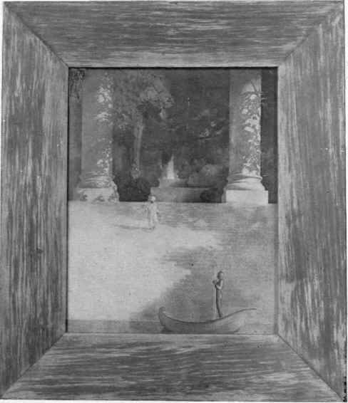 Fig. 69. Broad frame (pine), stained gray, oiled and rubbed with aluminium dust. Maxheld Parrish's Prince Agib.