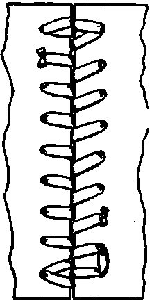 Single hinge lace.
