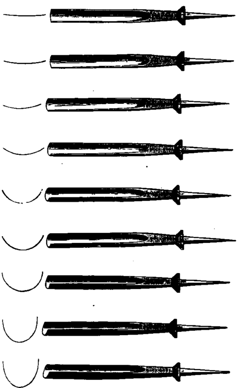 Straight gouges.