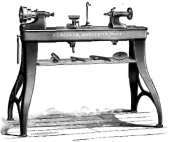 Wood turning lathe.