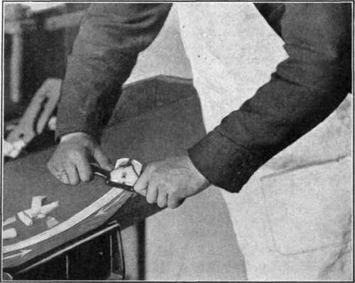Fig. 157. Use of the Spokeshave Taking Advantage of the Grain.