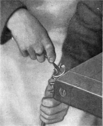 Fig. 45. Filing an Auger Bit.