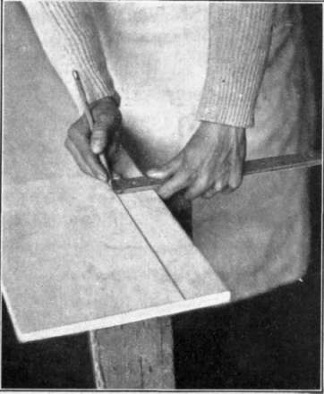 Fig. 87. Lining off for Ripsawing.