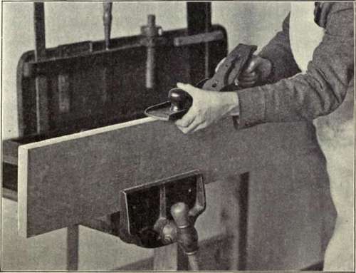 Fig. 55. Method of Guiding a Jointer.