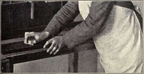 Fig. 97. Use of Sandpaper upon a Broad Surface.