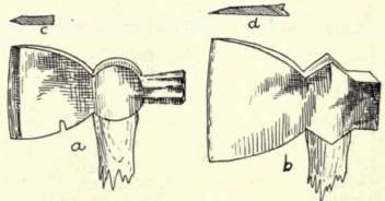 FlG. 39. a, hatchet; b, hand axe. (For explanation, see text.)