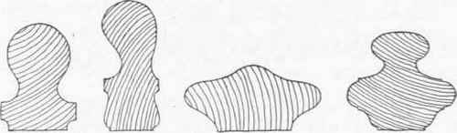 Fig. 73.   Forms of Handrails.