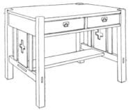 Library Table dimensions