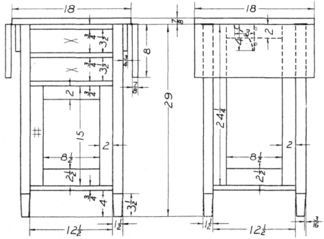 Sewing Cabinet dimensions