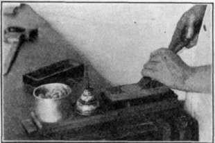 Fig. 86. Whetting a Chisel