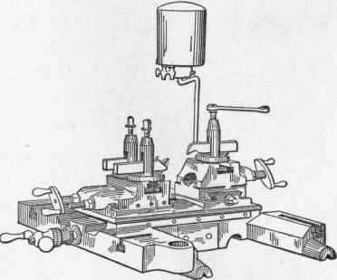 Fig. 136.   Three Tool Turning Rest, made by the R. K. Le Blond Machine Tool Company.