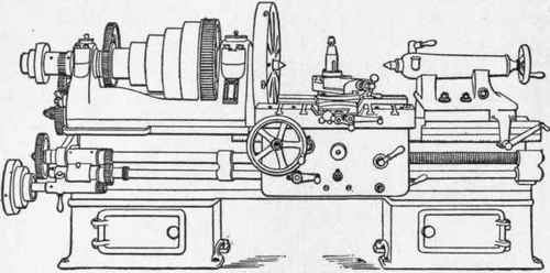 Fig. 241.   24 inch Swing Engine Lathe built by the R. K. Le Blond Machine Tool Company.