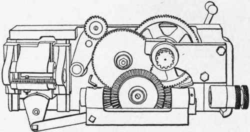 Fig. 247. Apron of the 16 inch Bradford Lathe.