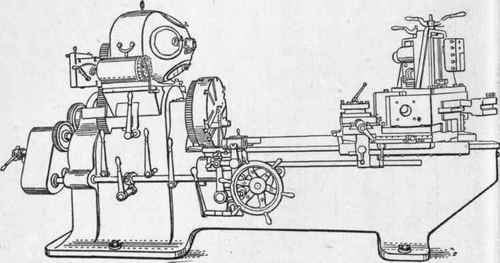 Fig. 311. Heavy Motor Driven Turret Lathe built by the American Turret