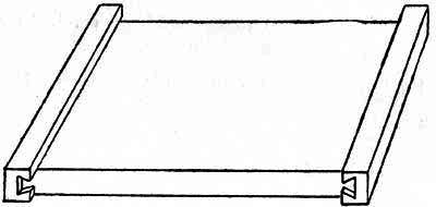 Fig. 2.   Block Mounted With Cross Ends To Prevent Warping