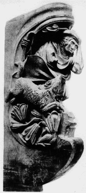 XV.   Leg of a Settle, carved in English Oak.