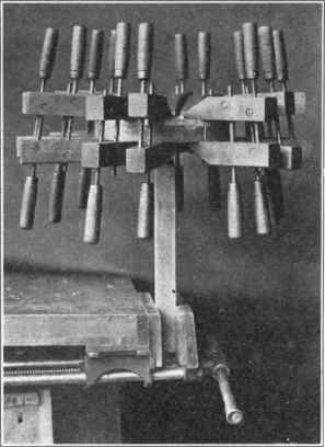 Fig. 53. Segment Work Being Glued.
