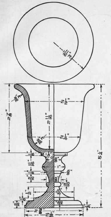 Fig. 80. Cup. (Material: Oak, Cherry, Birch, Walnut, Mahogany)