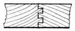 Fig. 101.   Double dovetailed, Tongued and Grooved.