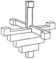 Fig. 377. Beginning to place on the Cross Pieces.
