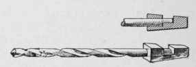 Holder for broken shank drills.