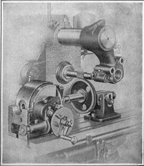 Fig. 245. Hobbing Teeth in Worm Wheel Courtesy of Brown and Sharpe Manufacturing Company, Providence, Rhode Island