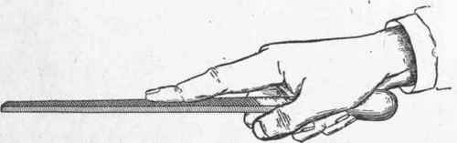 Fig. 54. Position for Single Hand Filing