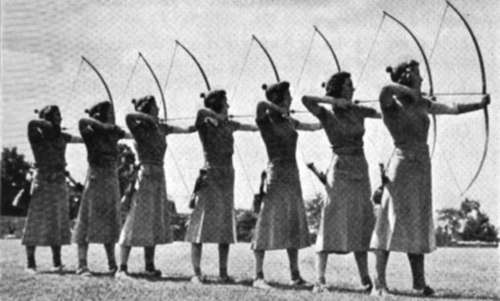 A High School Girls' Archery Team