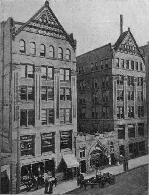 Chamber of Commerce, Duluth. Badly planned front; over 60% of frontage wasted on stone masonry and entrances, leaving less than 40% to earn ground floor rentals. Building has been financially unsuccessful.